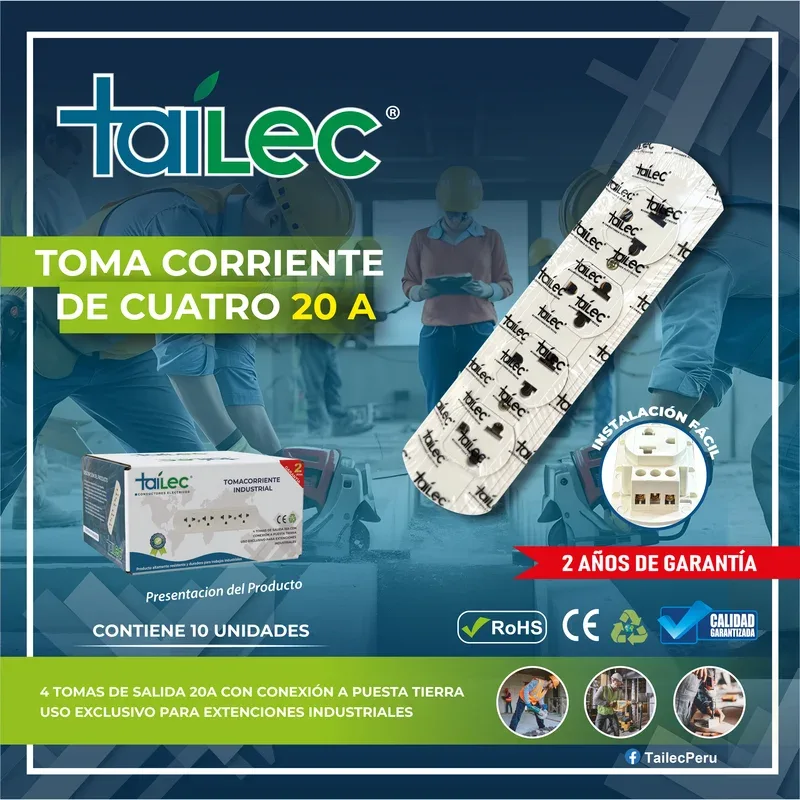 TOMA DE CUATRO 20 A - TAILEC